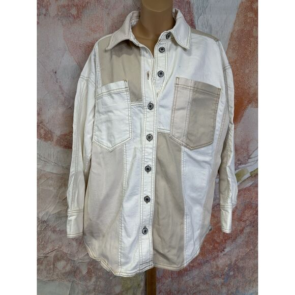Free People We The Free Ivory Mountain Roads Shirt $225 - Picture 8 of 11